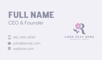 Flower Boutique Letter R Business Card