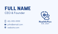 Blue Shield Stethoscope  Business Card Image Preview