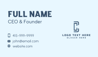 Tech Company Letter C  Business Card
