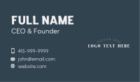 Brand Industry Wordmark Business Card