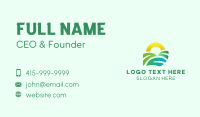 Green Landscape Sunset Business Card