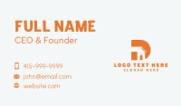 Orange House Letter D Business Card