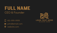 Gold Lion Animal Business Card Design