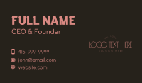 Elegant Beauty Wordmark Business Card