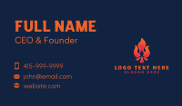 Hot Bonfire Flame Business Card