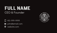 Dumbbell Weights Gym Letter H Business Card