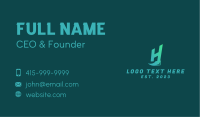 Construction Hammer Letter H Business Card