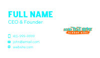 Colorful Grunge Wordmark Business Card