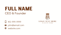 Wood Chair Stool Business Card