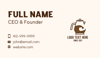 Brown Coffee Pitcher  Business Card