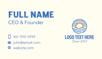 Sunset Wave Beach Business Card