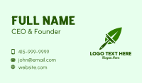 Natural Leaf Squeegee  Business Card