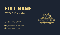 Luxurious Shield Crest Business Card