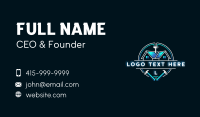 Hammer Paintbrush Roofing Business Card