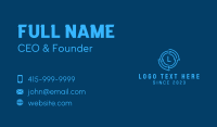 Blue Cyberspace Letter Business Card