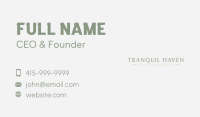 Elegant Minimalist Wordmark Business Card