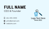 Dental Tooth Checkup Business Card