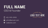 Hipster Enterprise Wordmark Business Card