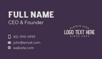 Hipster Enterprise Wordmark Business Card Design