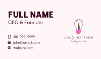 Light Bulb Lipstick  Business Card Design