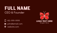Ruby Butterfly Accessory Business Card Design