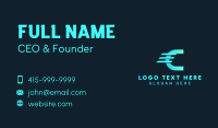 Cyan Business Card example 1