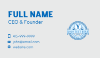 Greek Upsilon Letter Y Business Card Design