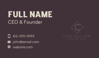 Elegant Fashion Letter C  Business Card