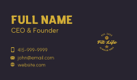 Gold Floral Leaf Business Card