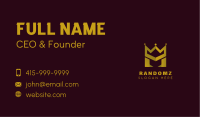 Luxurious Monarch Letter M Business Card