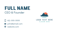 Outdoor Mountain Sunset  Business Card Design