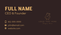 Elegant Golden Bird Business Card