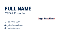 Sports Team Wordmark Business Card