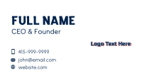 Sports Team Wordmark Business Card Design