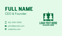 Green Christmas Pine Tree  Business Card Design