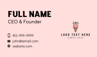 Cow Ice Cream Mascot Business Card Design