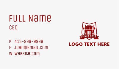 Logistics Truck Insurance  Business Card Image Preview