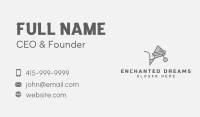 Gray Wheelbarrow Tool Business Card Image Preview