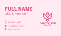 Pink Rose Flower Business Card Design