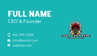  Apache Skull Shield Gaming Business Card