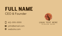 Season Fall Tree Business Card Design