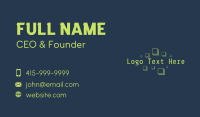Technology Pixel Wordmark Business Card Design