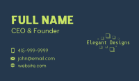 Technology Pixel Wordmark Business Card
