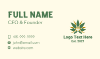 Weed Cannabis Fan  Business Card Design