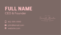 Sweet Girly Shop Wordmark Business Card