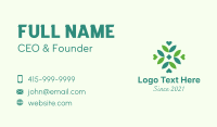 Sustainable Leaf Pattern Business Card Design