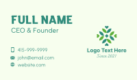 Sustainable Leaf Pattern Business Card