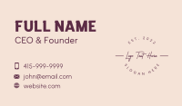 Premium Feminine Wordmark Business Card