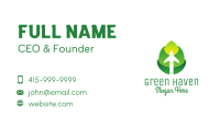 Green Flower Plane  Business Card Image Preview