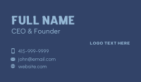 Generic Simple Wordmark Business Card